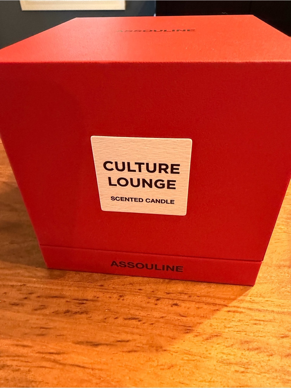 Assouline Red Culture Lounge Scented Candle Box